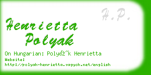 henrietta polyak business card